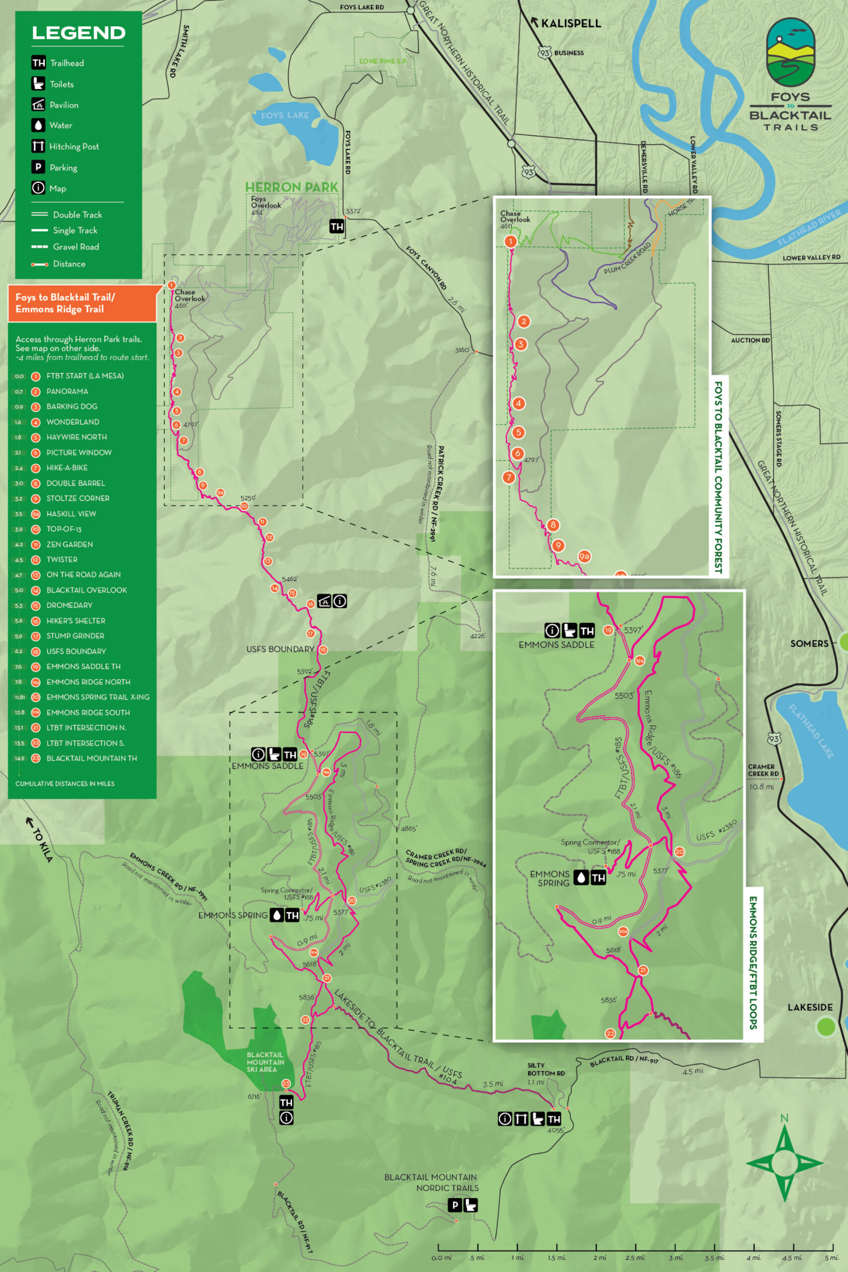 2026-FTBT-Herron-to-Blacktail-Map 2026 Foys to Blacktail Mountain Trail Map